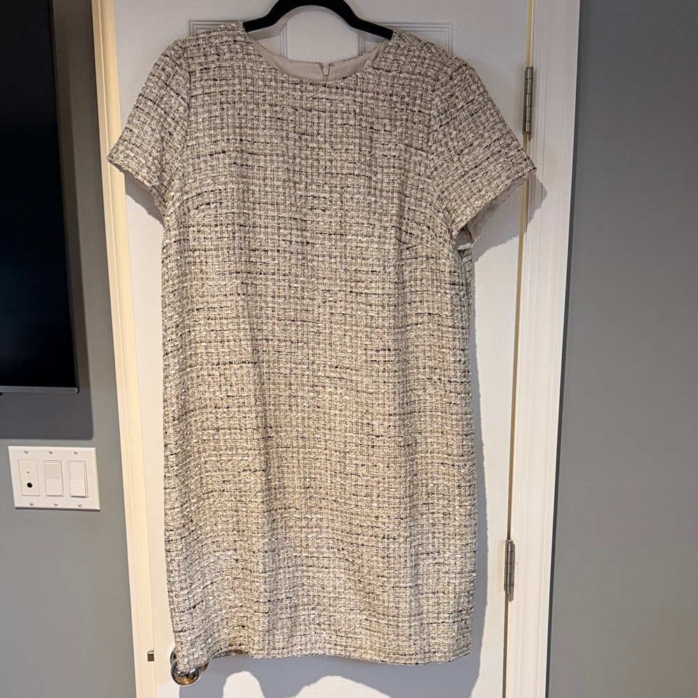 Ann Taylor Black and White Tweed Mini Dress